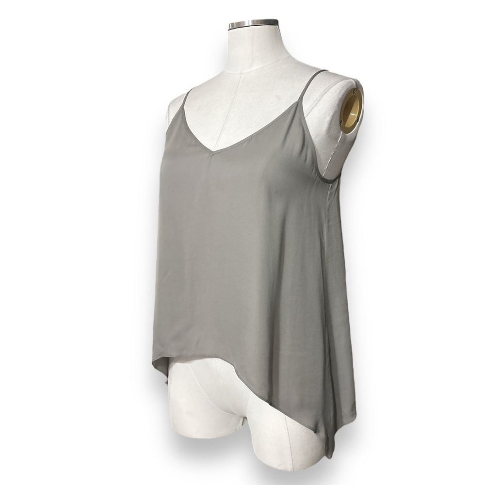 MASON by MICHELLE MASON Grey Trapeze Silk Tank
